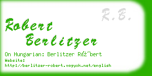 robert berlitzer business card